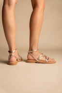 TFP - Strappy Sandals Buckle Closure - Light Gold