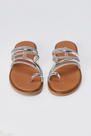 RAGAZZA - Strappy Sandals - Silver Metallic
