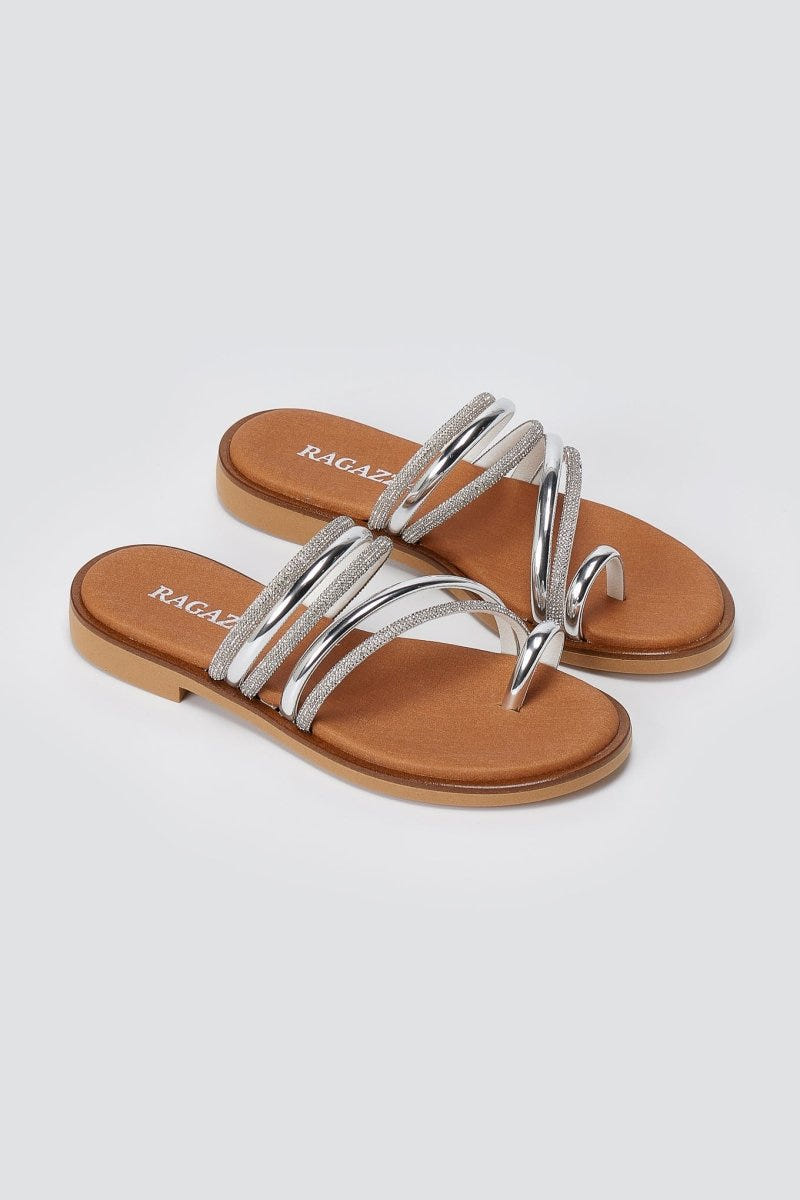 RAGAZZA - Strappy Sandals - Silver Metallic
