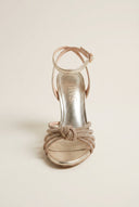 IRIS - Strappy Sandals Slim Heel - Gold Metallic