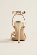 IRIS - Strappy Sandals Slim Heel - Gold Metallic