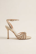 IRIS - Strappy Sandals Slim Heel - Gold Metallic