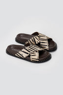 CARMELA - Studded Print Sandals Comfort - Zebra