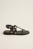 ATENEO - Studded Sandals Side Strap - Black Matte