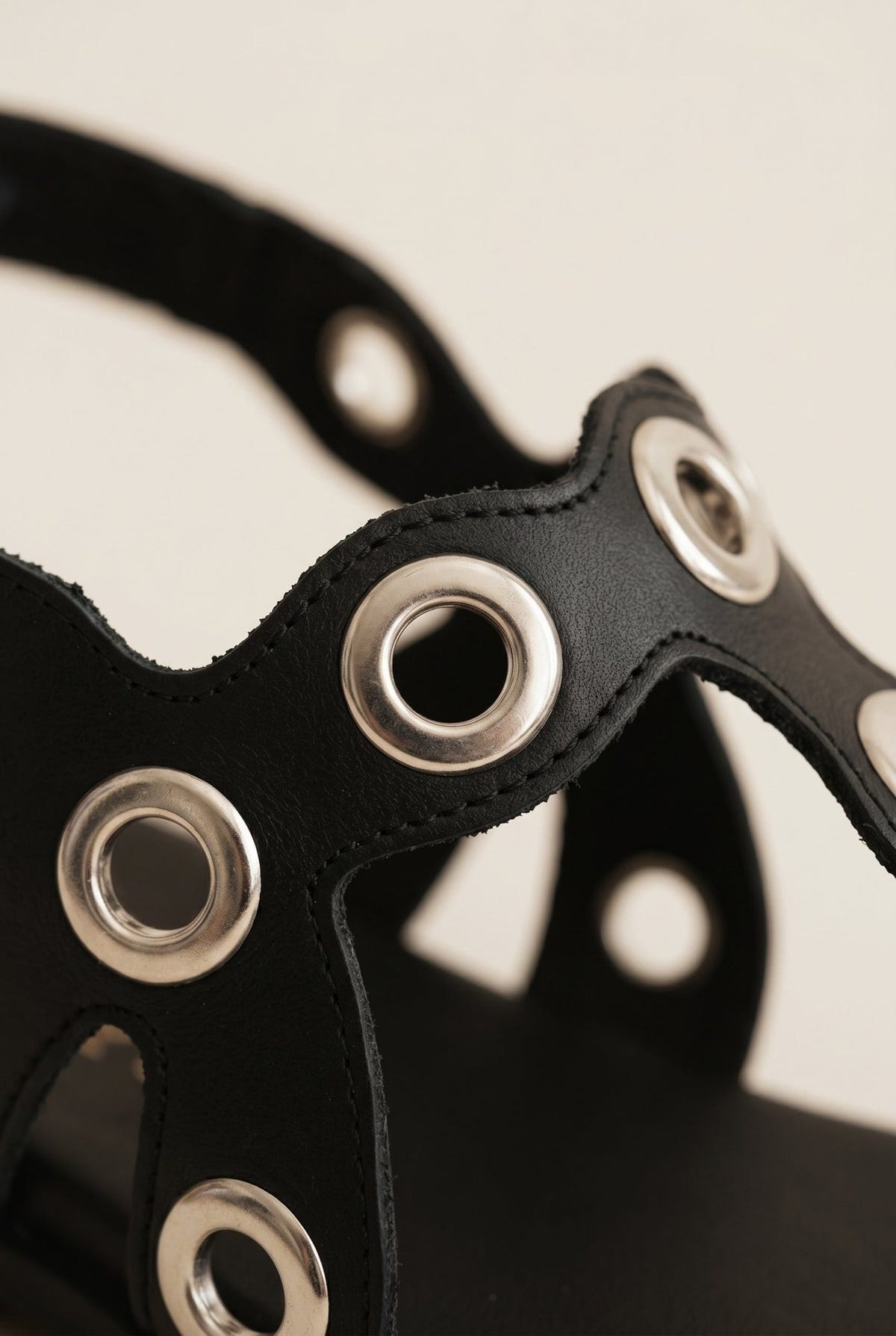 ATENEO - Studded Sandals Side Strap - Black Matte