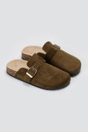 ERYNN - Suede Clogs - Olive Suede