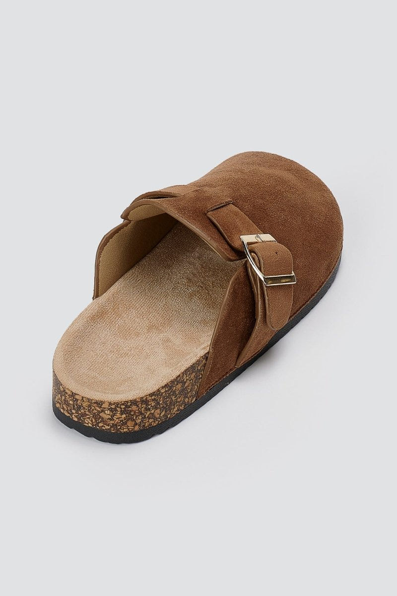 ERYNN - Suede Clogs - Tan Suede