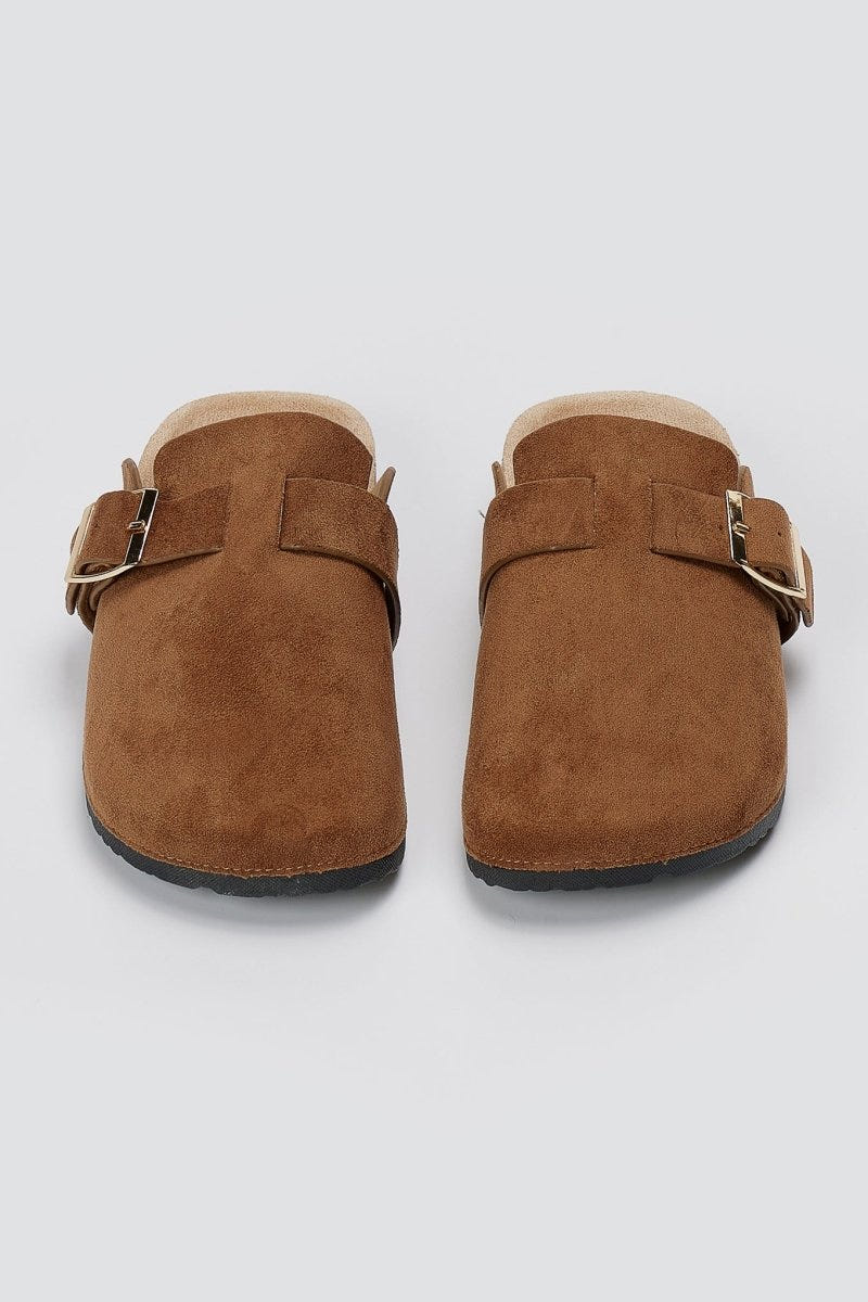 ERYNN - Suede Clogs - Tan Suede
