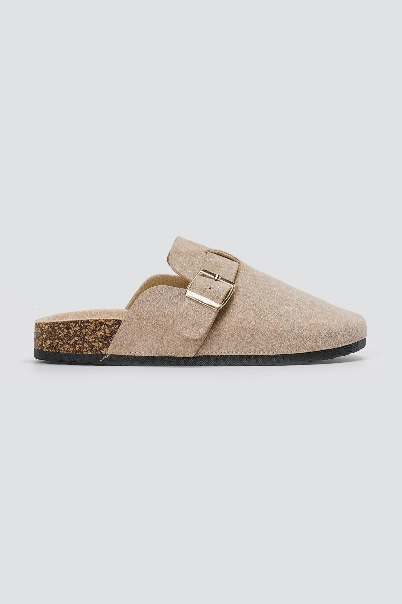 ERYNN - Suede Clogs - Taupe Suede