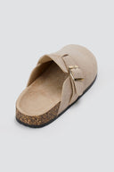 ERYNN - Suede Clogs - Taupe Suede
