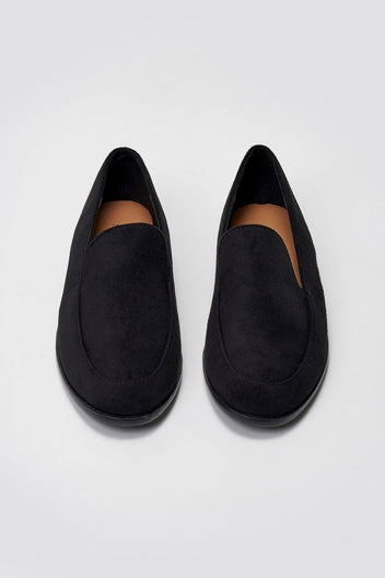 Suede Flat Loafers - Black Suede - thefashionproject.gr - Stephan