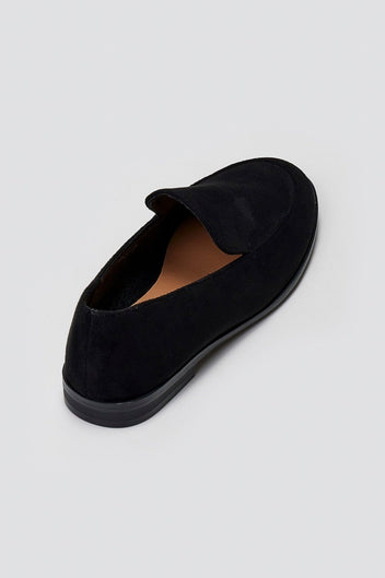 Suede Flat Loafers - Black Suede - thefashionproject.gr - Stephan