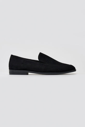 Suede Flat Loafers - Black Suede - thefashionproject.gr - Stephan