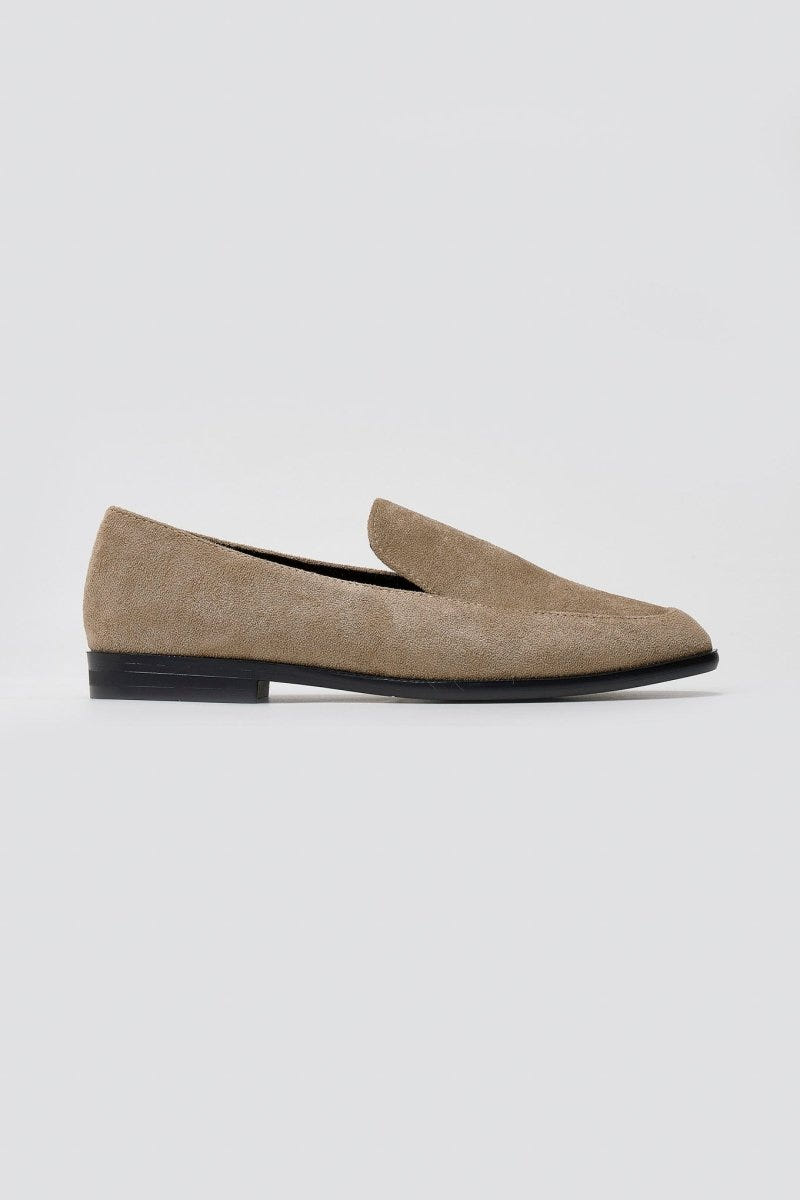 Suede Flat Loafers - Taupe Suede - thefashionproject.gr - Stephan