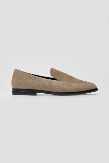 Suede Flat Loafers - Taupe Suede - thefashionproject.gr - Stephan