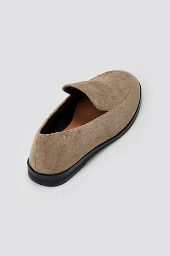 Suede Flat Loafers - Taupe Suede - thefashionproject.gr - Stephan