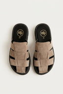 TFP - Suede Flatform Clogs - Stone