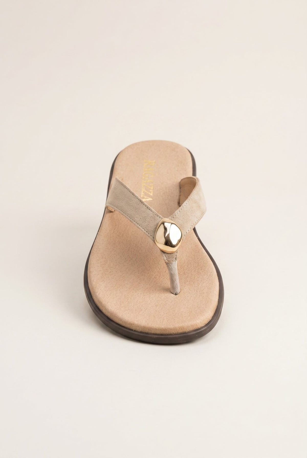 RAGAZZA - Suede Leather Sandals - Beige Suede