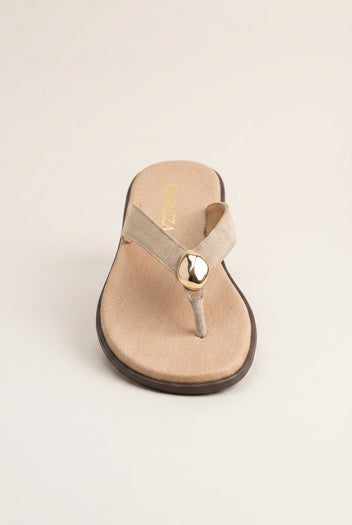 RAGAZZA - Suede Leather Sandals - Beige Suede