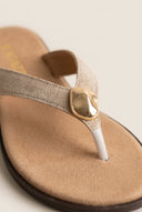 RAGAZZA - Suede Leather Sandals - Beige Suede