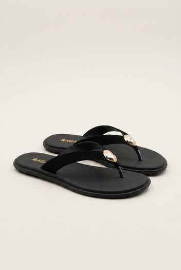 RAGAZZA - Suede Leather Sandals - Black Suede
