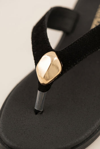 RAGAZZA - Suede Leather Sandals - Black Suede