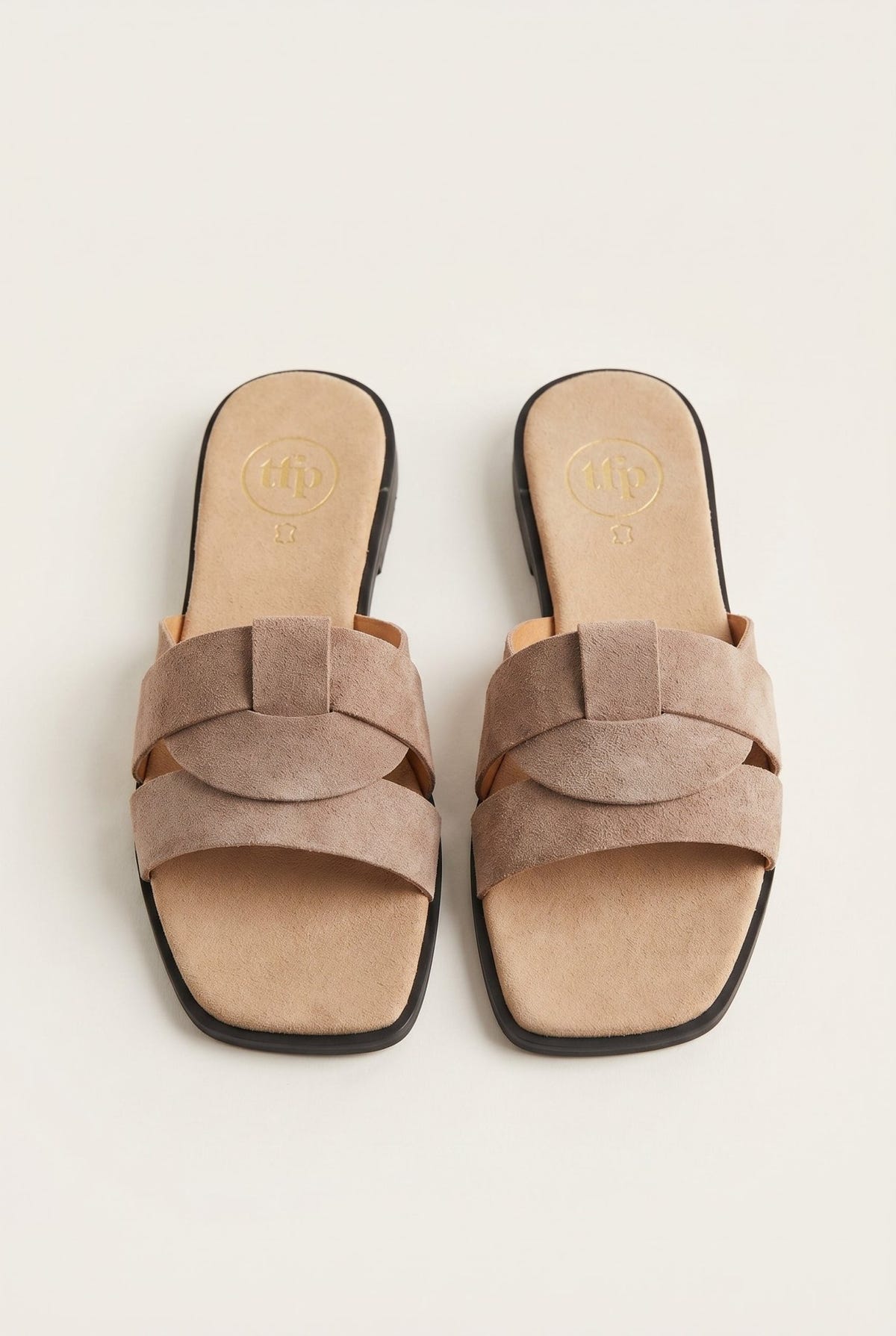 TFP - Suede Leather Sandals Slide Strap - Sand Suede