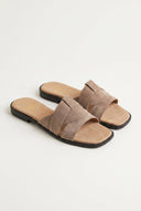 TFP - Suede Leather Sandals Slide Strap - Sand Suede