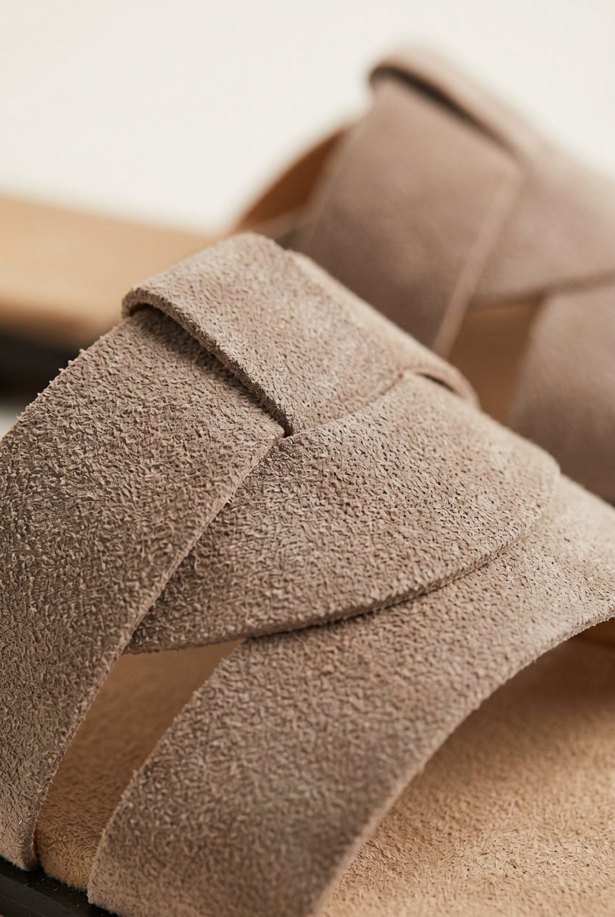TFP - Suede Leather Sandals Slide Strap - Sand Suede