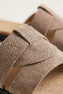 TFP - Suede Leather Sandals Slide Strap - Sand Suede