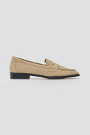 Suede Loafers Flat - Beige Suede - thefashionproject.gr - Stephan