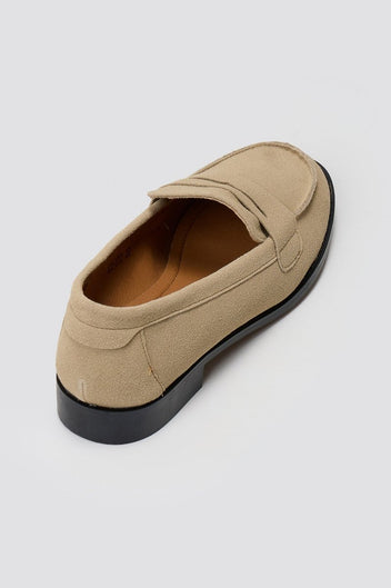 Suede Loafers Flat - Beige Suede - thefashionproject.gr - Stephan