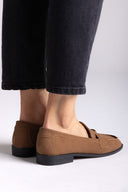 Suede Loafers Flat - Brown Suede - thefashionproject.gr - Stephan