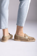 Ideal shoes - Suede Loafers - Olive Suede