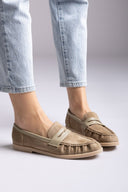 Ideal shoes - Suede Loafers - Olive Suede