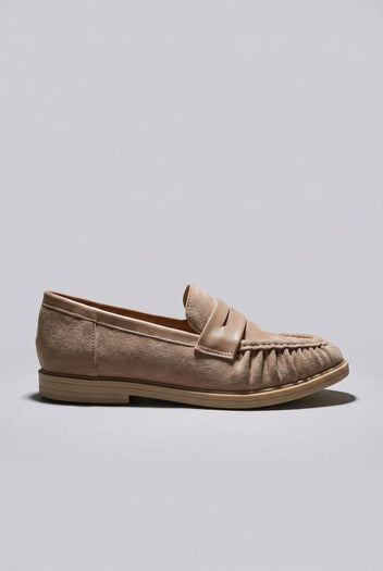 Ideal shoes - Suede Loafers - Taupe Suede