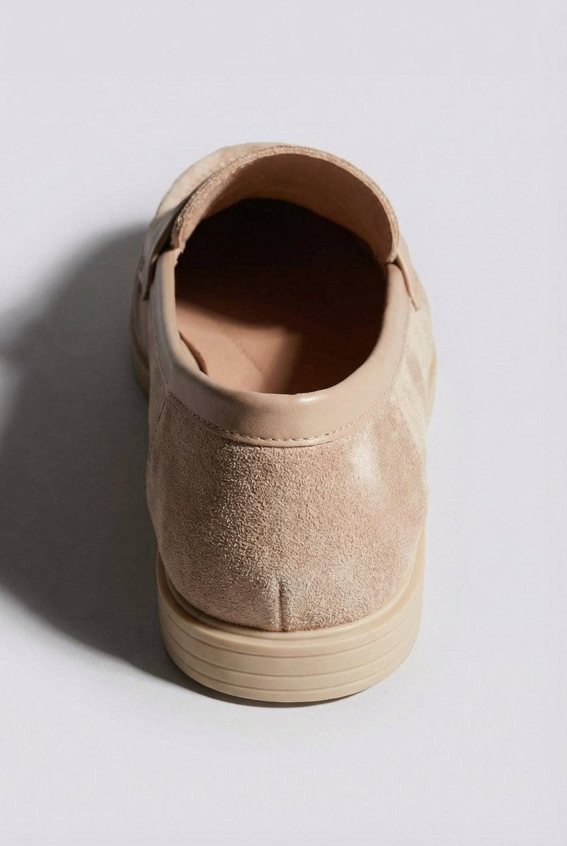Ideal shoes - Suede Loafers - Taupe Suede