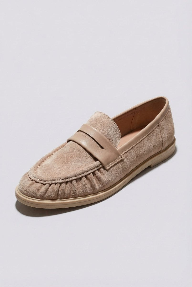 Ideal shoes - Suede Loafers - Taupe Suede