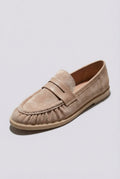 Ideal shoes - Suede Loafers - Taupe Suede
