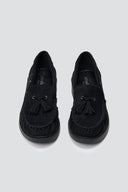 Suede Loafers with Fringes - Black Suede - thefashionproject.gr - Stephan