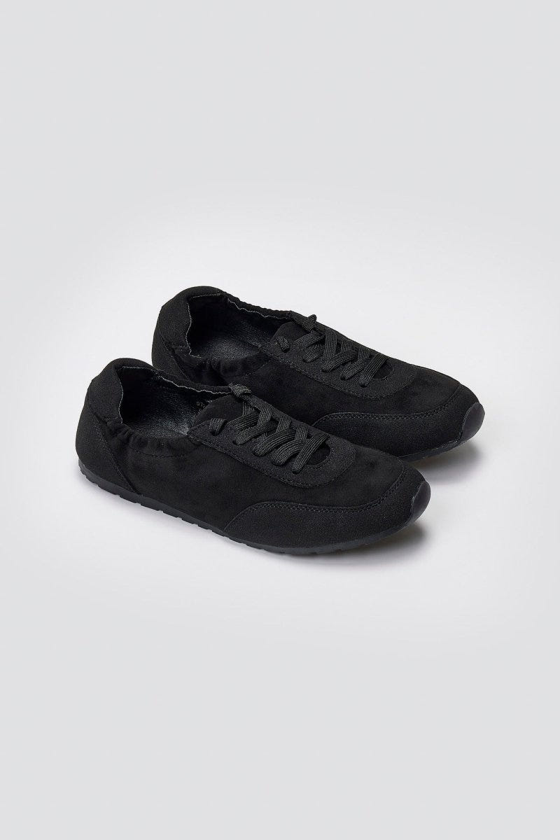 Suede Low - Top Sneakers - Black Suede - thefashionproject.gr - Ideal shoes