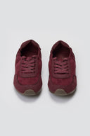 Suede Low - Top Sneakers - Burgundy Suede - thefashionproject.gr - Ideal shoes