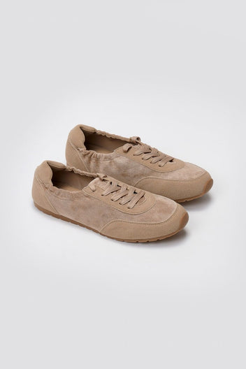 Suede Low - Top Sneakers - Taupe Suede - thefashionproject.gr - Ideal shoes