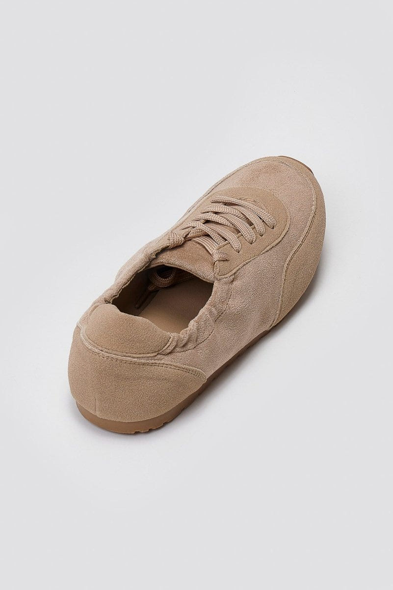 Suede Low - Top Sneakers - Taupe Suede - thefashionproject.gr - Ideal shoes