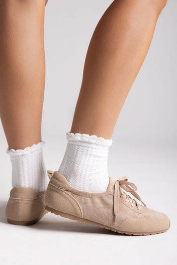Suede Low - Top Sneakers - Taupe Suede - thefashionproject.gr - Ideal shoes