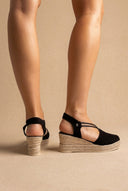 RAGAZZA - Suede Platform Espadrilles - Black Suede
