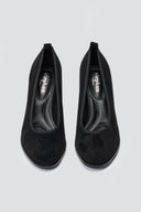 Suede Pumps Block Heel - Black Suede - thefashionproject.gr - Stephan