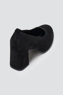 Suede Pumps Block Heel - Black Suede - thefashionproject.gr - Stephan