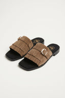 TFP - Suede Sandals Fringe Detail - Sand Suede