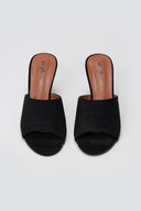Suede Stiletto Mules - Black Suede - thefashionproject.gr - Stephan